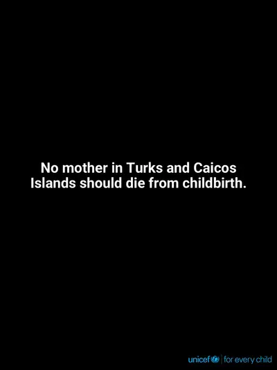 Maternal mortality tile for Turks and Caicos Islands, Text only · English