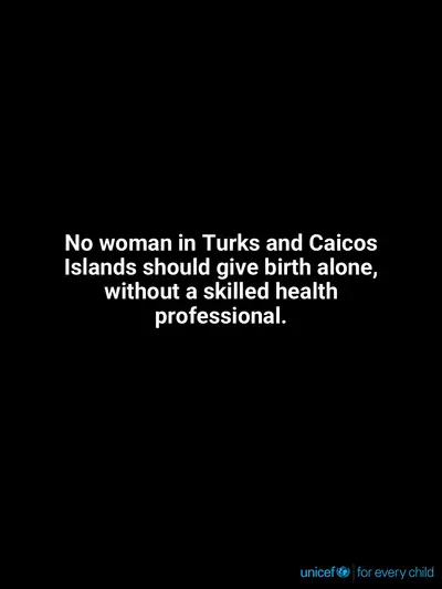 Skilled birth attendance tile for Turks and Caicos Islands, Text only · English