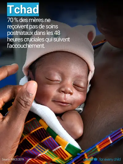 Postnatal care tile for Chad, Photo · French