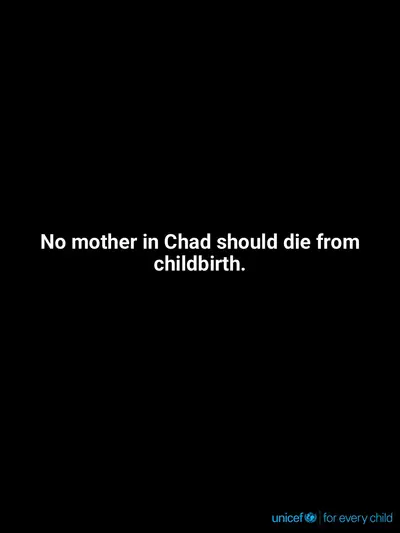 Maternal mortality tile for Chad, Text only · English