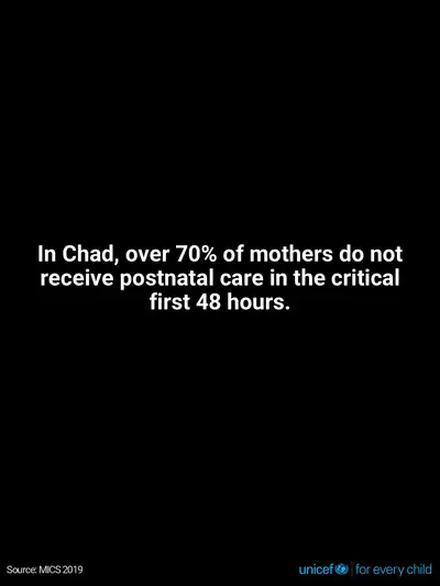 Postnatal care tile for Chad, Text only · English