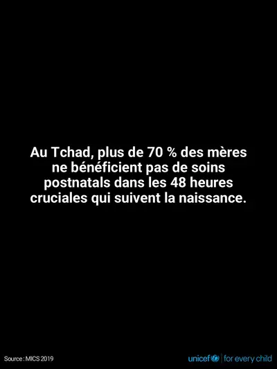 Postnatal care tile for Chad, Text only · French