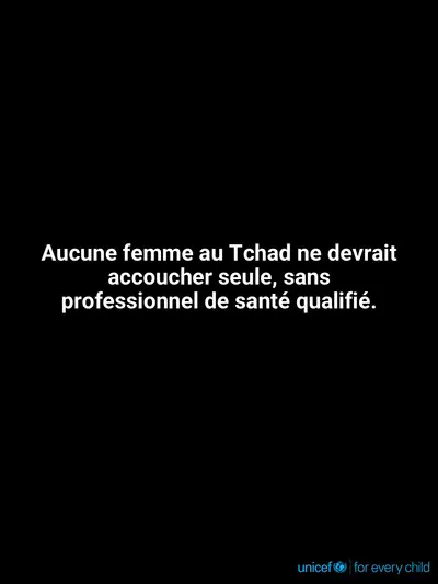 Skilled birth attendance tile for Chad, Text only · French