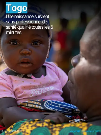 Skilled birth attendance tile for Togo, Photo · French