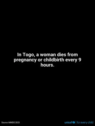 Maternal mortality tile for Togo, Text only · English