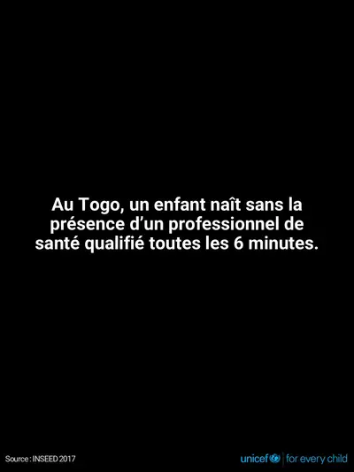 Skilled birth attendance tile for Togo, Text only · French