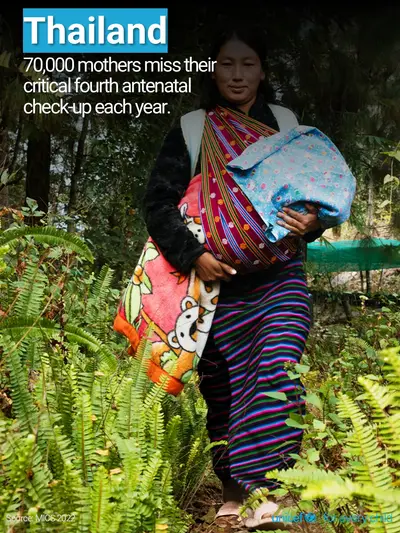 Antenatal care tile for Thailand, Photo · English