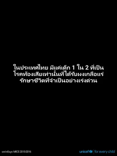 Oral rehydration salts tile for Thailand, Text only · Thai