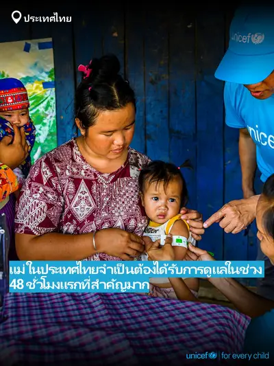 Postnatal care tile for Thailand, Bold number · Thai