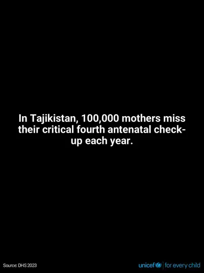 Antenatal care tile for Tajikistan, Text only · English