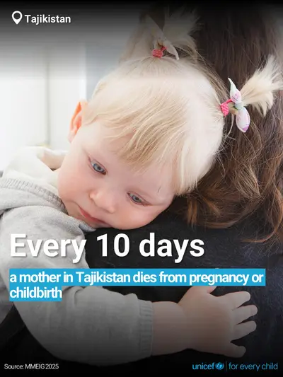 Maternal mortality tile for Tajikistan, Bold number · English