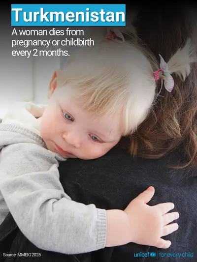 Maternal mortality tile for Turkmenistan, Photo · English