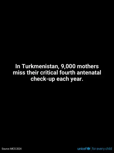 Antenatal care tile for Turkmenistan, Text only · English