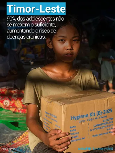 Adolescent physical activity tile for Timor-Leste, Photo · Portuguese