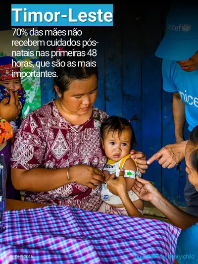 Postnatal care tile for Timor-Leste, Photo · Portuguese