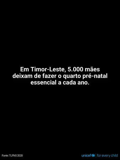 Antenatal care tile for Timor-Leste, Text only · Portuguese