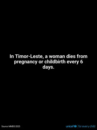 Maternal mortality tile for Timor-Leste, Text only · English