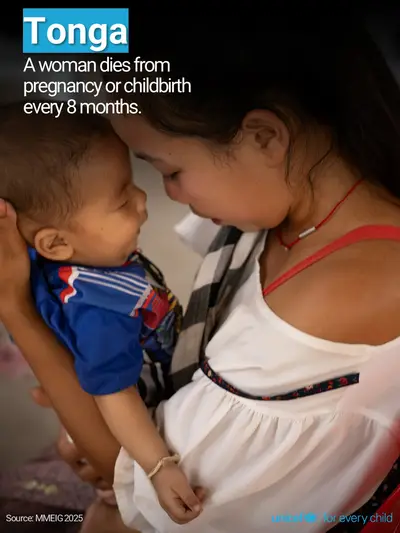 Maternal mortality tile for Tonga, Photo · English