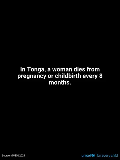Maternal mortality tile for Tonga, Text only · English