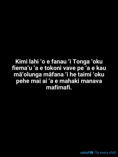 Childhood pneumonia tile for Tonga, Text only · Tongan