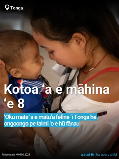 Maternal mortality tile for Tonga, Bold number · Tongan