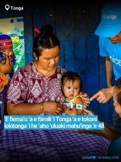 Postnatal care tile for Tonga, Bold number · Tongan