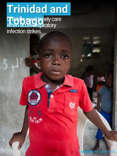 Childhood pneumonia tile for Trinidad and Tobago, Photo · English