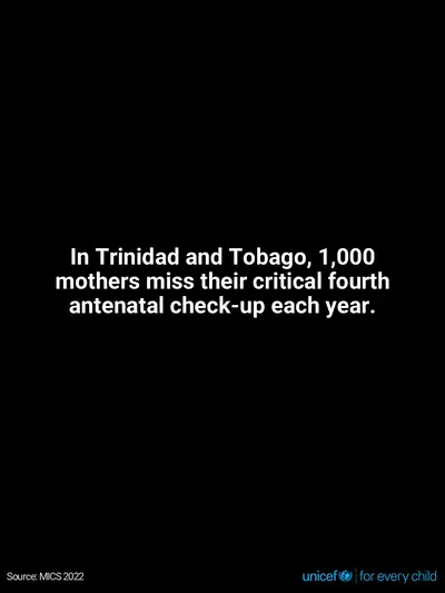 Antenatal care tile for Trinidad and Tobago, Text only · English