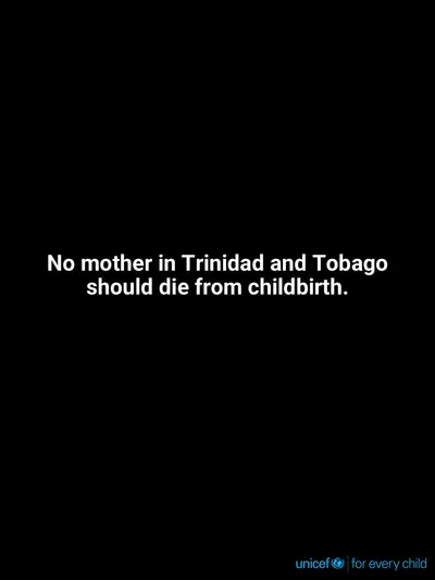 Maternal mortality tile for Trinidad and Tobago, Text only · English
