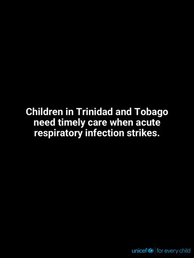 Childhood pneumonia tile for Trinidad and Tobago, Text only · English