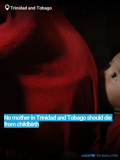 Maternal mortality tile for Trinidad and Tobago, Bold number · English