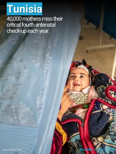Antenatal care tile for Tunisia, Photo · English