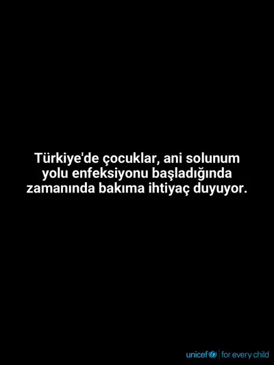 Childhood pneumonia tile for The Republic of Türkiye, Text only · Turkish