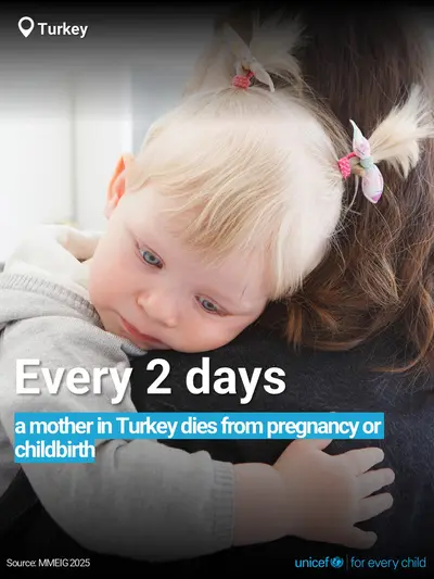 Maternal mortality tile for The Republic of Türkiye, Bold number · English
