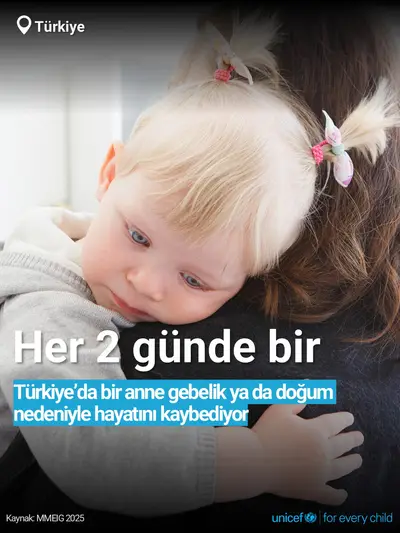 Maternal mortality tile for The Republic of Türkiye, Bold number · Turkish