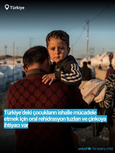 Oral rehydration salts tile for The Republic of Türkiye, Bold number · Turkish