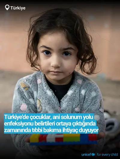 Childhood pneumonia tile for The Republic of Türkiye, Bold number · Turkish