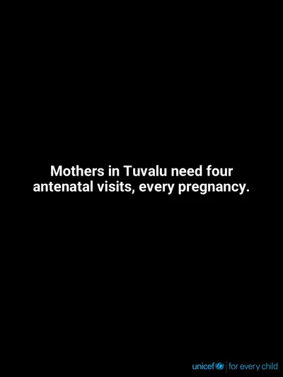 Antenatal care tile for Tuvalu, Text only · English