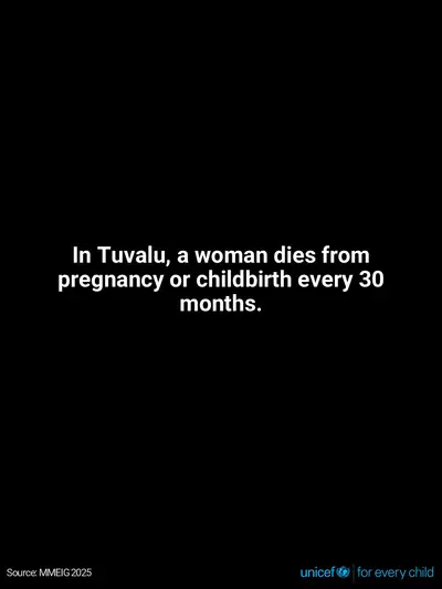 Maternal mortality tile for Tuvalu, Text only · English