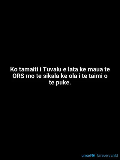 Oral rehydration salts tile for Tuvalu, Text only · Tuvaluan