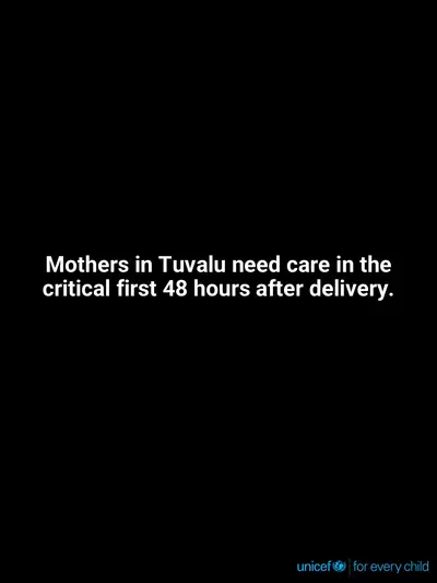 Postnatal care tile for Tuvalu, Text only · English
