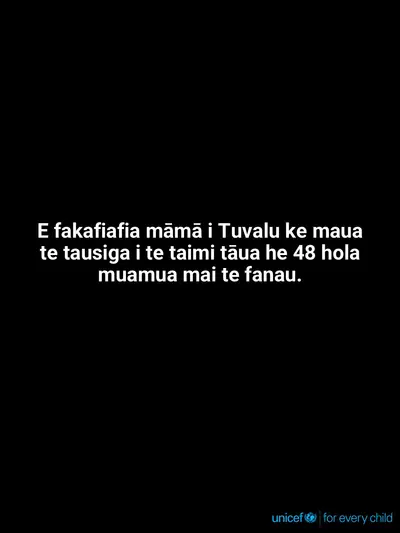 Postnatal care tile for Tuvalu, Text only · Tuvaluan