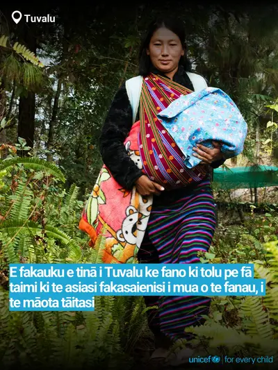 Antenatal care tile for Tuvalu, Bold number · Tuvaluan