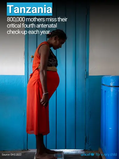 Antenatal care tile for United Republic of Tanzania, Photo · English