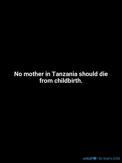 Maternal mortality tile for United Republic of Tanzania, Text only · English