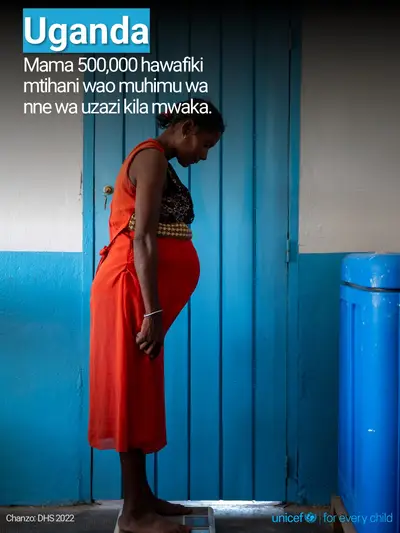 Antenatal care tile for Uganda, Photo · Swahili