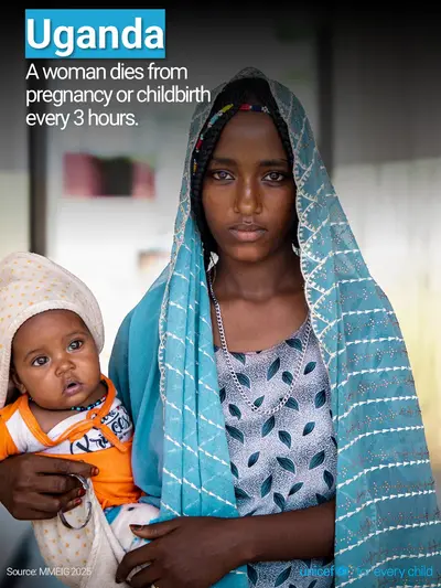 Maternal mortality tile for Uganda, Photo · English