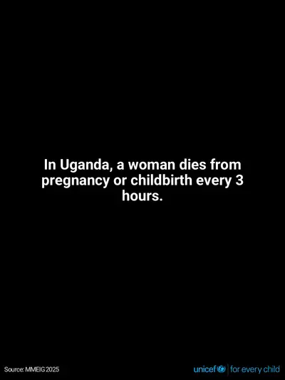 Maternal mortality tile for Uganda, Text only · English