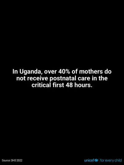 Postnatal care tile for Uganda, Text only · English