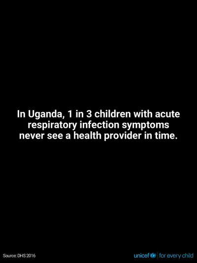 Childhood pneumonia tile for Uganda, Text only · English
